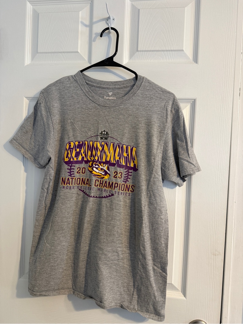 Fanatics Gray GeauxMaha 2023 National Champions Graphic Tee